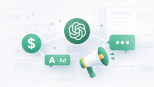 OpenAI ads announcement vector image